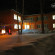 Микулин остров Отель ночью зимой