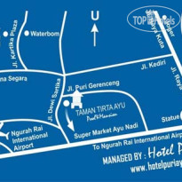 Taman Tirta Ayu pool and Mansion Tuban Bali Карта отеля
