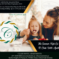 Class Hotel Apartments Kids Go Free Promo Summer 2019