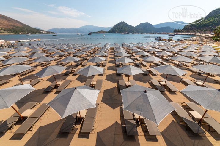 Пляж в Faros Premium Beach Otel 5*