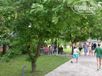 Курортный отель Олимп 3* Курилка- рядом с первым корпусом и прям на пути к детской площадке... - Фото отеля