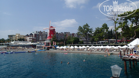 Akra Kemer 5* Вид на пляж с пирса - Фото отеля