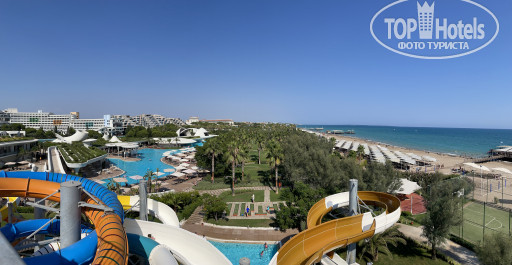 Cornelia Diamond Golf Resort & Spa 5* Вид на отель с аквапарка - Фото отеля