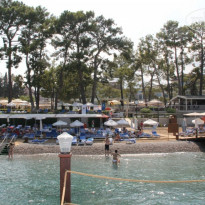 Akra Kemer 5* вид на пляж с понтона - Фото отеля