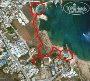 Iris Beach 3* Маршрут от отеля до пляжей - Фото отеля